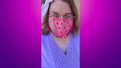 Sissy Hazel Wears Piss Soaked Thong on Face in Public! Thumb