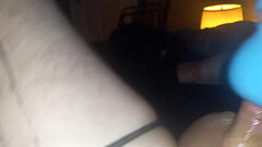 Stroking my pocket pussy Thumb