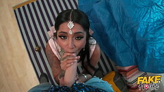 Fake Hostel - Horny Genies released and desperate for cock! Amazing threesome with Yasmina Kahn and  Thumb