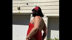 The french chubby sissy jinna show her body in tights clothes Thumb