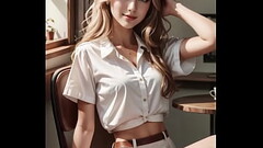AI Lookbook - [AI Art] College Beauties sitting at home Thumb