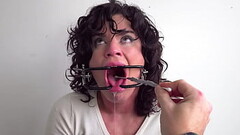 Gag reflex fetish - Humiliating covid test for dumb Karen Thumb