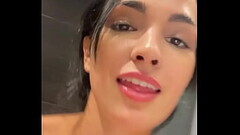 Before the shower I'_m so horny, with new white lingerie CLAUDIA BAVEL PORNSTAR Thumb