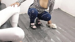 The village girl gets sexually aroused and takes off her clothes, becomes completely naked and does  Thumb