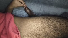 Hairy Indian men playing with dick inside blanket Thumb