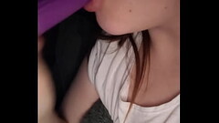 Dildo sucking Thumb