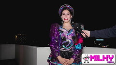 I'_m your bitch, I'_m your cachera bitch! Caporal dancing milf caught in public. Thumb