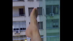 Trying to be caught full naked at window by neighborhood Thumb