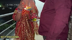 After breaking the fast on 2023 Karwa Chauth husband and wife'_s Chudai with dirty talk Thumb