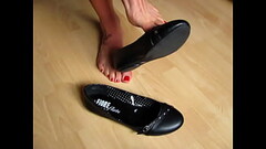 barefoot with ballet flats - shoeplay and dangling by Isabelle-Sandrine Thumb