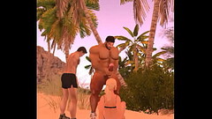 heyward and lucky couple at beach Thumb