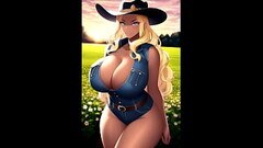 sexy cowgirl farm woman ai art compilation Thumb