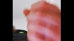 Rubbing Big Cock Thumb