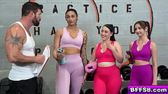 Teens Brookie Blair Serena Hill and Ariana Starr takes GI Joyes offer to let him give them free gym  Thumb