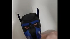 Slutty leather pup pisses in own mouth Thumb