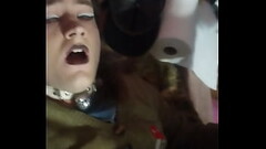 Trans sissy ass fucked with thick dildo Thumb