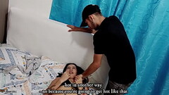 Madrastra latina haciendo un delicioso sexo oral, Tu gran polla es mi mejor medicina! Thumb