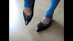 black leather pumps, silver anklet - shoeplay by Isabelle-Sandrine Thumb