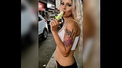 Brazilian model Gabriella Gushi sucks a popsicle like no one else! Thumb