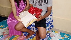 indian XXX Step Mom Get special cake box surprise on birthday with Hindi Voice Thumb