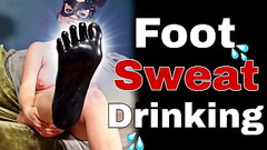 Femdom Latex Foot Worship Sweat Drinking Licking FLR Sexy Feet Sweaty Workout BDSM Milf Stepmom Thumb