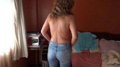 I flash myself in jeans so that the maid'_s stepson jerk off and I end up masturbating Thumb