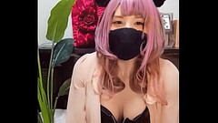 【個撮】ピンク髪の猫耳男の娘がオナニーする動画 Thumb