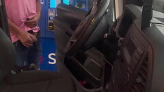 Driving naked to a gas station and cumming at the pump Thumb