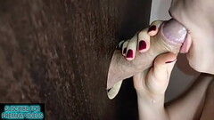 GLORY HOLE - Horny Girl Sucks Strangers Cock And Eats Their Cum Thumb