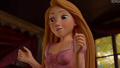 Rapunzel sees cock and tries footjob [Animation] Thumb