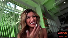 POV Nippon slut fucks while talks dirty after cocksucking Thumb
