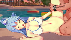 Goddess Aqua has fun in her new bikini Thumb