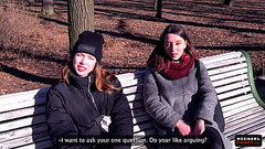 Try it! Street Bet With Stranger Girls - Public Agent - POV Thumb
