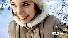 Amateur outdoor winter blowjob Thumb