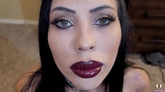 Latina Bimbo Gags On Dick Thumb
