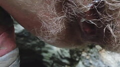 Risky outdoor at the mountains with hairy stranger'_s pussy girl till creampie without condom 4k Thumb