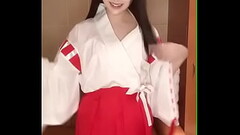 Changing live into a miko (shrine maiden) costume Thumb